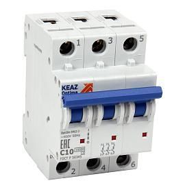 Выключатель автоматический 50А 3П трехполюсный характеристика B 10кА OptiDin BM63-3B50-10-УХЛ3 262766 КЭАЗ от поставщика КабельСпецСтрой