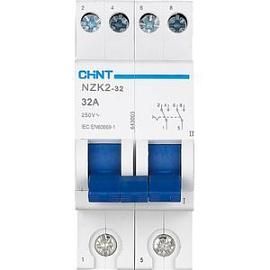 Переключатель модульный NZK2-32 2P 32А 2 положения 643003 CHINT от поставщика КабельСпецСтрой