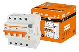 Выключатель автоматический дифференциального тока АВДТ 25А 4П четырехполюсный 4,5кА 100мА АД14 SQ0204-0134 TDM от поставщика КабельСпецСтрой