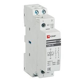 Контактор 25А 2NО (1 мод.) Кат=230в модульный КМ (km-1-25-20)EKF от поставщика КабельСпецСтрой