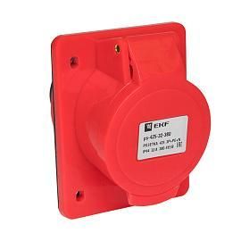 Розетка кабельная силовая стационарная внутренняя 425 3Р+РЕ+N 32А 380В IP44 (ps-425-32-380) EKF от поставщика КабельСпецСтрой