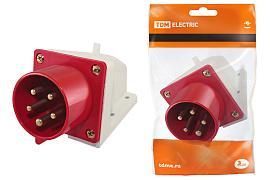 Вилка кабельная силовая 525 стационарная 3Р+РЕ+N 32А 380В IP44 SQ0605-0016 TDM от поставщика КабельСпецСтрой