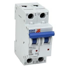 Выключатель автоматический 1А 2П двухполюсный характеристика Z 6kA BM63 OptiDin 261280 КЭАЗ от поставщика КабельСпецСтрой