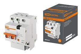 Выключатель автоматический дифференциального тока АВДТ 25А (1P+N) характеристика C 4,5кА 30мА АД-2 SQ0221-0002 TDM от поставщика КабельСпецСтрой