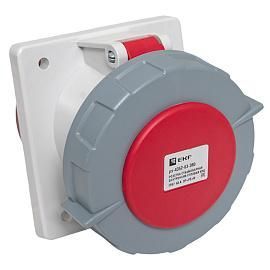 Розетка кабельная силовая стационарная внутренняя угловая 4352 3Р+РЕ+N 63А 380В IP67 ps-4352-63-380 EKF PROxima от поставщика КабельСпецСтрой