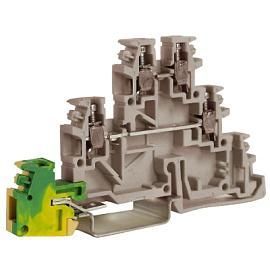 DKC ZTL500 TDE.2, 2 уровня+земля, проходной зажим бежевый 2,5 кв. мм от поставщика КабельСпецСтрой