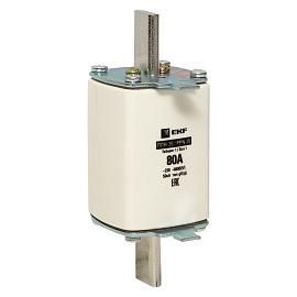 Предохранитель 80А нож – ЛАТУНЬ габарит 1 ППН-35 250/80А(fus-35/250/80) EKF от поставщика КабельСпецСтрой