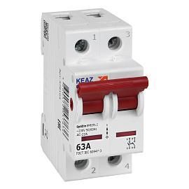 Выключатель нагрузки 63А 2П двухполюсный OptiDin BM63PL-263-УХЛ3 (ВМ63PL) 328164 КЭАЗ от поставщика КабельСпецСтрой