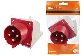 Вилка кабельная силовая 524 стационарная 3Р+РЕ 32А 380В IP44 SQ0605-0015 TDM от поставщика КабельСпецСтрой