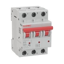 Выключатель автоматический 4А 3П трехполюсный характеристика B 10kA YON MD63-3B4-10 DKC от поставщика КабельСпецСтрой