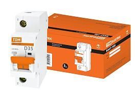 Выключатель автоматический 35А 1П однополюсный характеристика D 10кА ВА47-100 SQ0207-0006 TDM от поставщика КабельСпецСтрой