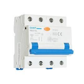 Выключатель автоматический дифференциального тока АВДТ 10А 3P+N четырехполюсный характеристика C 6кА 30мА тип AС NB310L 660019 CHINT от поставщика КабельСпецСтрой