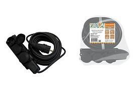 Удлинитель-шнур силовой каучук КГ IP44 3 гнезда с/з, 3700 Вт 20м Народный от поставщика КабельСпецСтрой