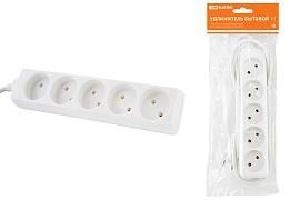 Удлинитель бытовой У5 5 гнезд, 5метров, без заземления, ПВС 2х0,75мм2 10А/250В SQ1303-0222 TDM от поставщика КабельСпецСтрой