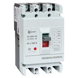 Выключатель автоматический 100А 3П трехполюсный ВА-99МL 18кА IP30 Basic mccb99-100-100mI EKF от поставщика КабельСпецСтрой