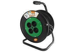 Удлинитель на катушке силовой народный 4 гнезда ПВС 2200 Вт с/з, 50м от поставщика КабельСпецСтрой