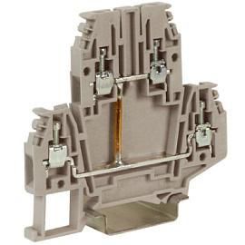 DKC ZDB117 DBC.2/CI, проходной зажим бежевый 2 уровня 2,5 кв.мм, с перемычкой между уровнями от поставщика КабельСпецСтрой